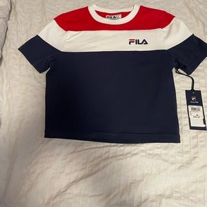 Fila tri colour crop top - NEVER WORN WITH TAG